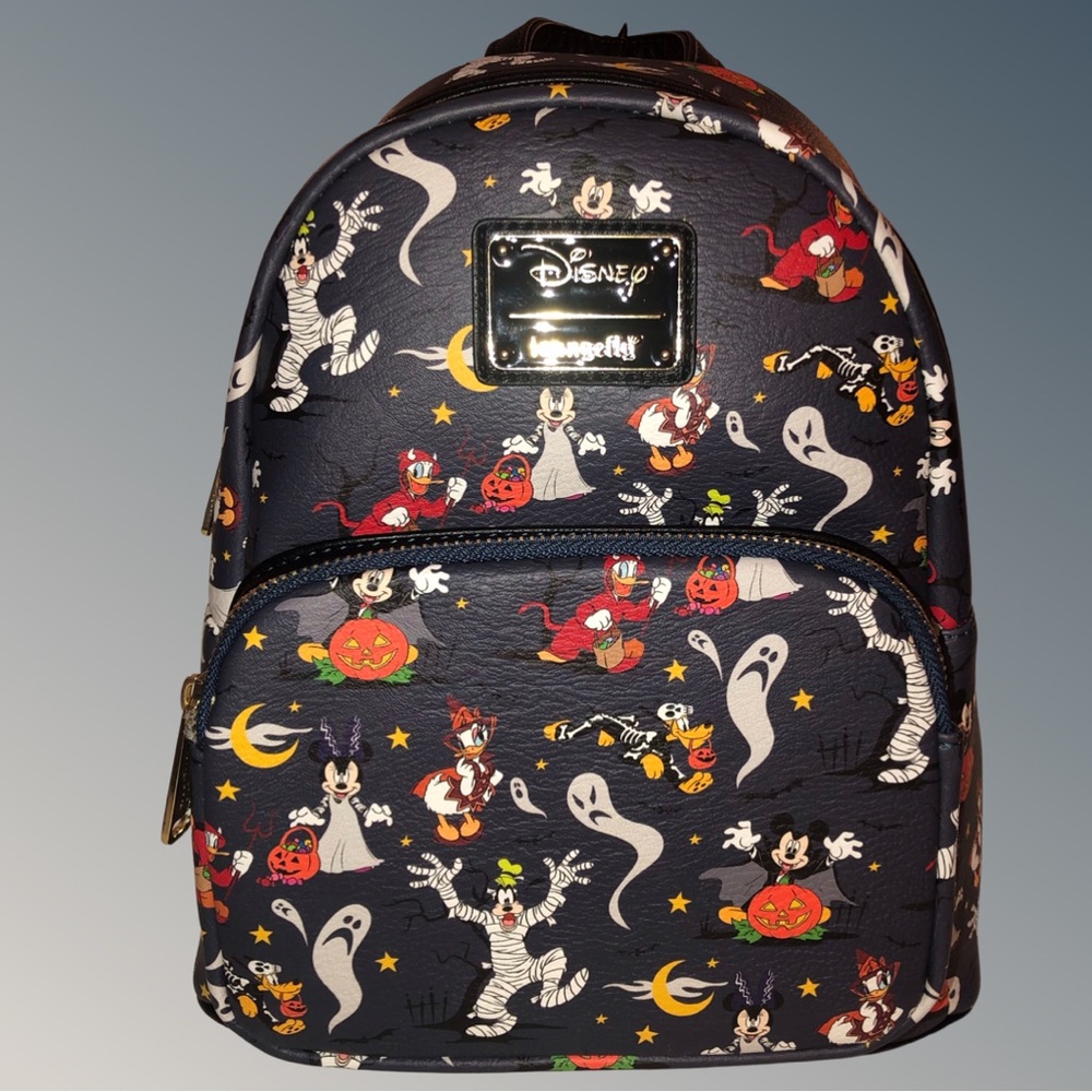Loungefly Disney Mickey and Friends Not So Scary Halloween AOP Mini Back…